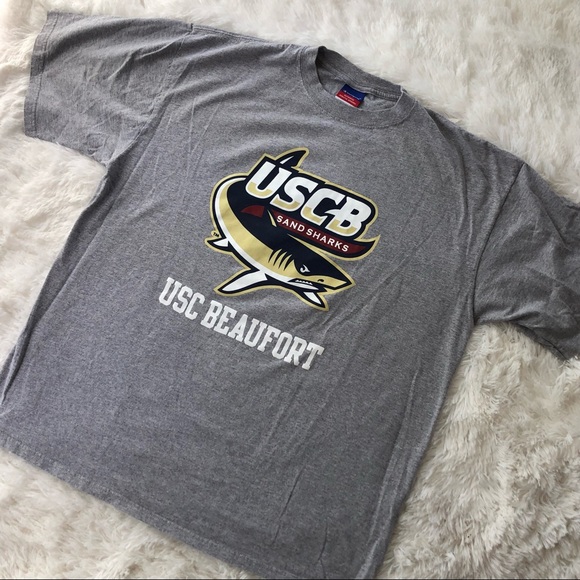 CHAMPION • USC Beaufort Sandsharks Gray Cotton Tee Shirt XXL - Picture 9 of 15